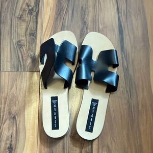 Steve Madden Black Slide Sandals